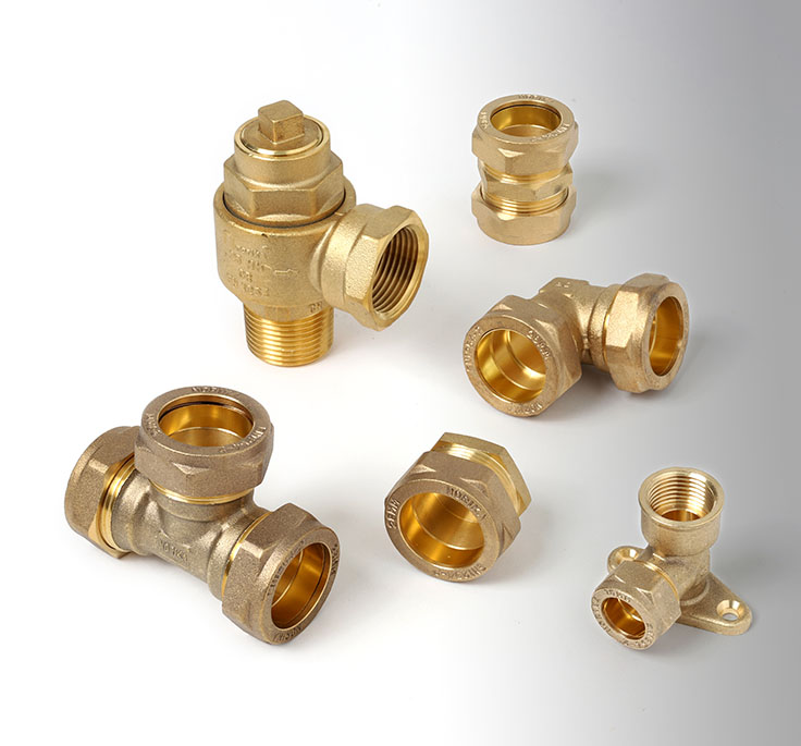 Brass & Nickel Plated Brass Compression Fittings