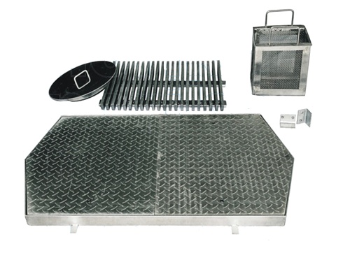 Reversible Grease Trap Frame & Cover 1050 ( Chequered Side)