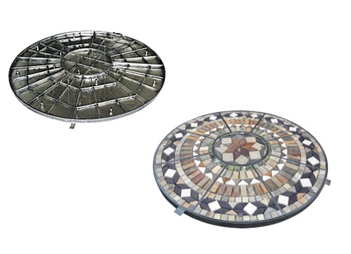 Reversible Grease Trap Frame & Cover 1800 ( Recessed Mosaic Tiling Side)