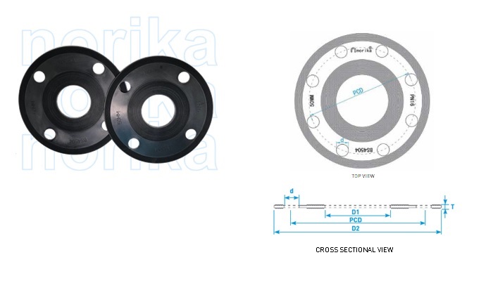 Full Face Flange Rubber Gasket (NORIKA) (For non-potable water)