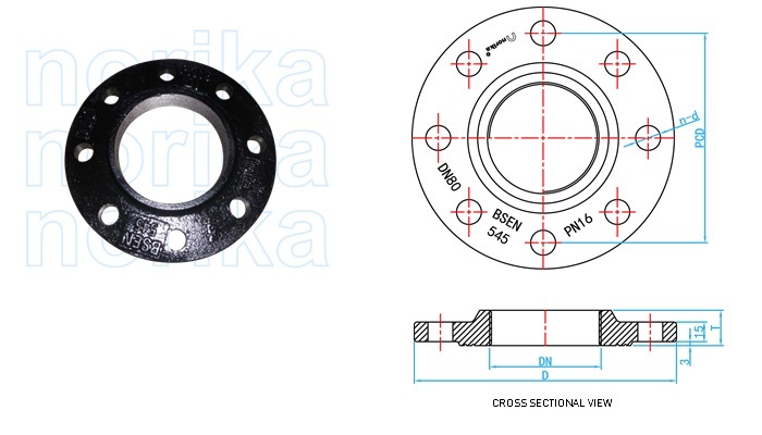 Heavy Duty Ductile Iron HV Thread Screw on Flange