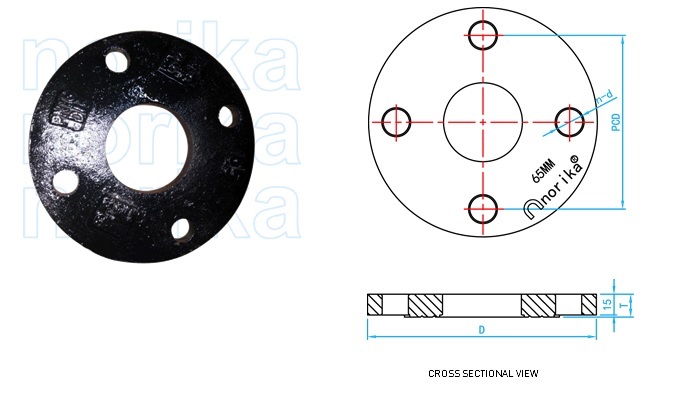 Heavy Duty Ductile Iron Flange For MBL Flange Socket (Composite Flange)