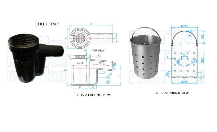 Cast Iron Gully Trap & Strainer