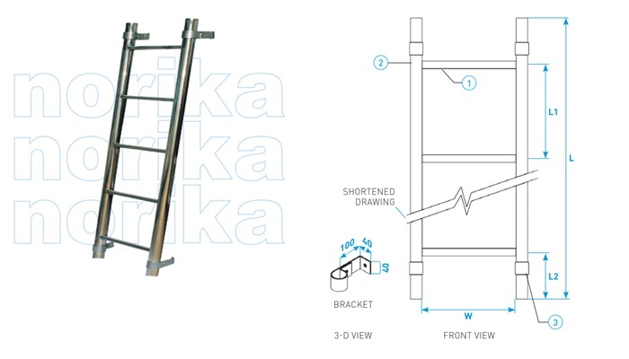 Stainless Steel AISI304 / AISI316 Cat Ladder