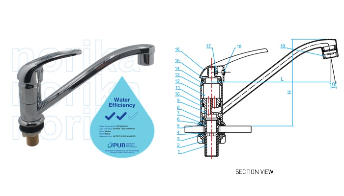 Single Inlet Cold Lever Sink Tap