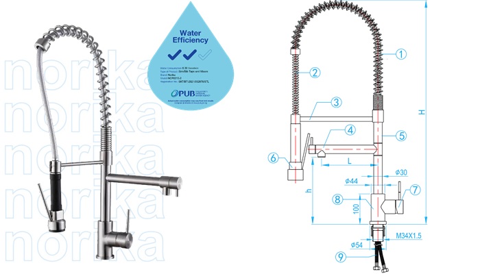 Commercial Pre-Rinse Hot/Cold Mixer