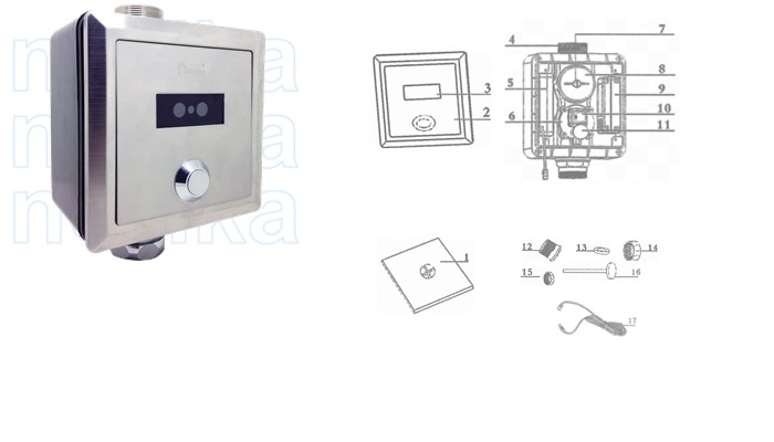 WC Conceal Auto Sensor Flushing System