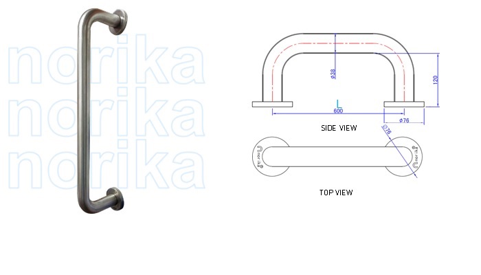 Stainless Steel Handicapped Grab Bar For Urinal Bowl