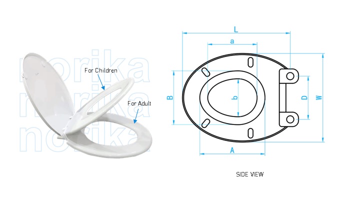 Adult Toilet Seat With Child Potty Training Cover