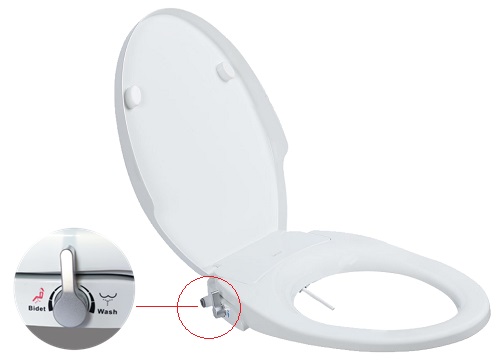 Manual Control Smart Toilet Seat With Dual Washlet Bidet/Hygienic Spray