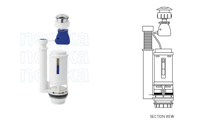 WC CISTERN SYPHON (PNEUMATIC DUAL FLUSH SYPHON)