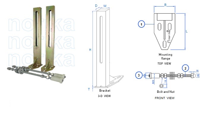 Galvanised Iron Wall Hung WC Bracket