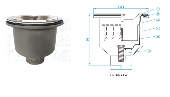 Stainless Steel Big Basket Waste Plug (3 1/2")