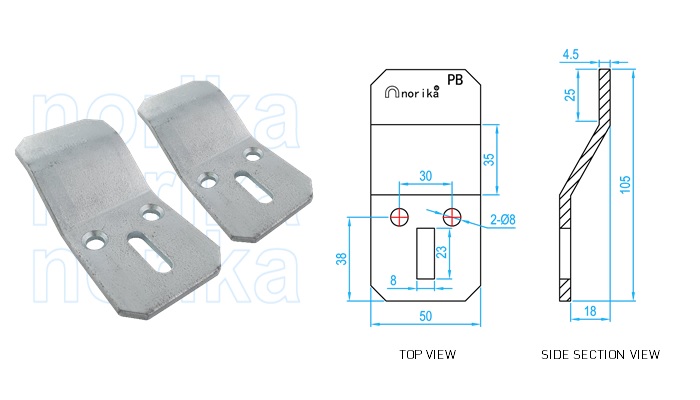 Galvanized Iron Basin Offset Bracket In Pairs