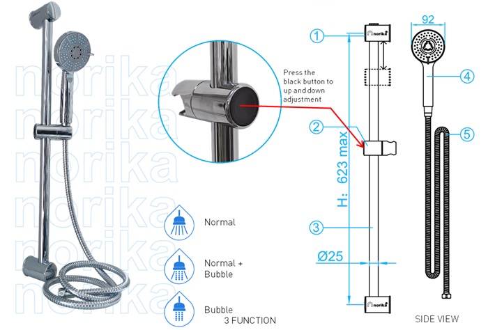 Luxury Sprinkler Lifter Shower Set