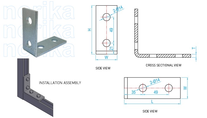 Unistrut Slotted Angle Bracket