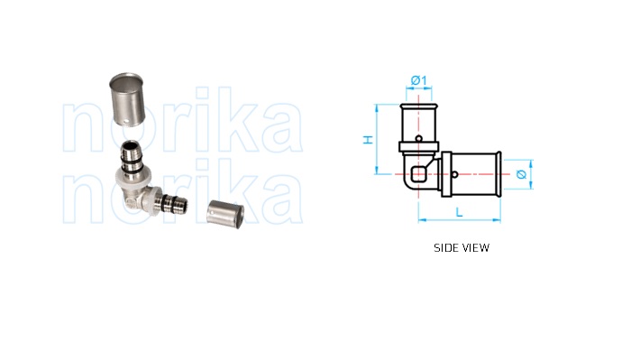 PEX Press-Fit Reducing Elbow (Type F5)