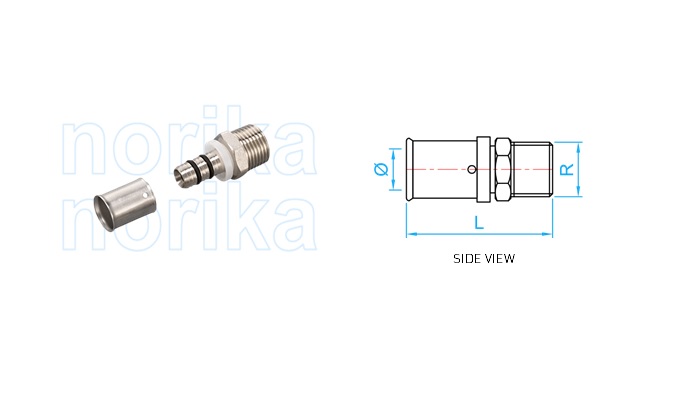 PEX Press-Fit MI Adaptor  (Type F5)