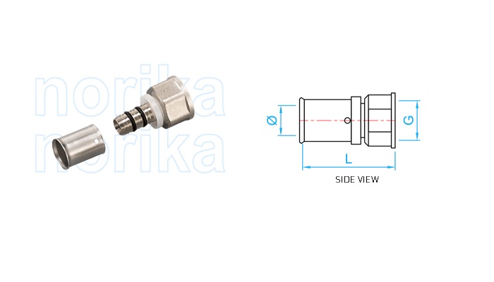 PEX Press-Fit FI Adaptor (Type F5)