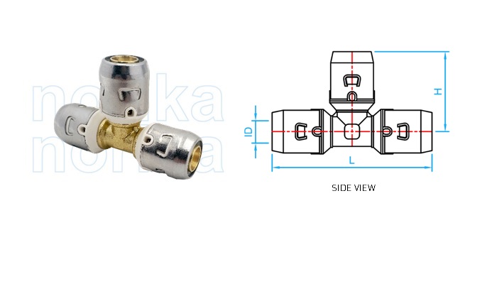 PEX Push-Fit Equal Tee (Type F6)