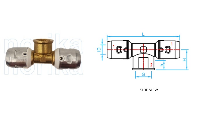 PEX Push-Fit FI Tee (Type F6)