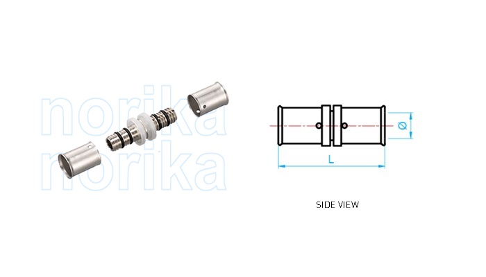 PEX Press-Fit Equal Socket (Type F5)