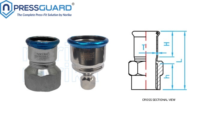 Stainless Steel 304 Press Fit FI Adaptor