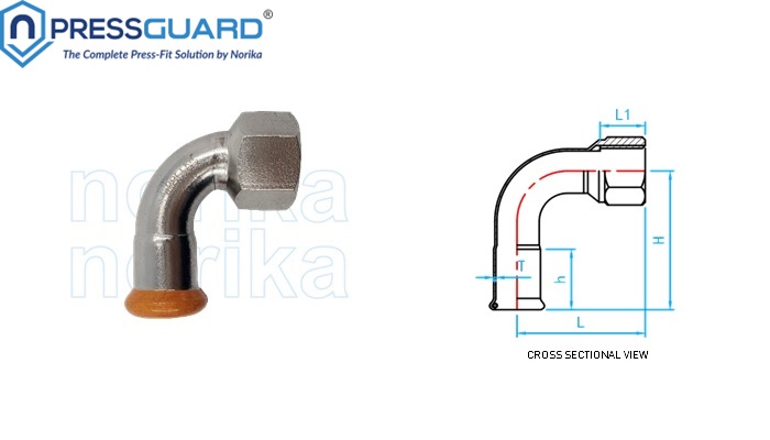 Stainless Steel 316L Press Fit 90 Deg FI Elbow