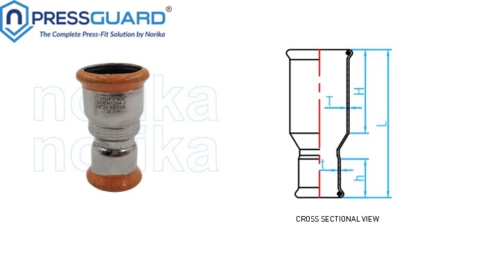 Stainless Steel 316L Press Fit Reducing Socket