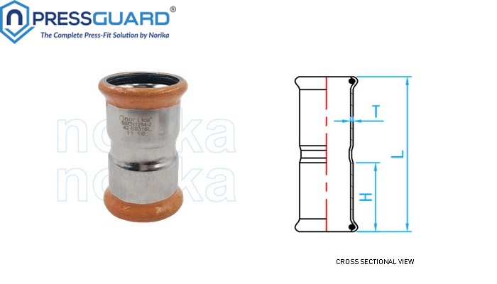 Stainless Steel 316L Press Fit Equal Socket