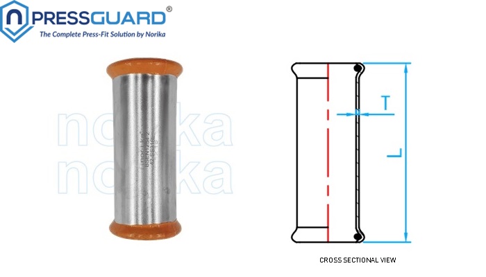 Stainless Steel 316L Press Fit Long Equal Socket