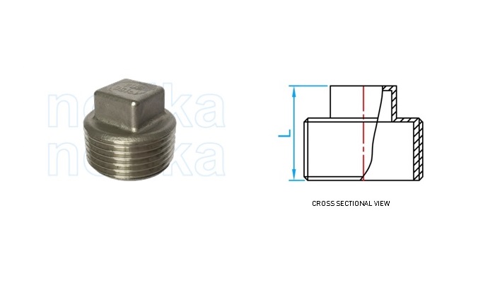 Stainless Steel 304 Threaded Screw Plug