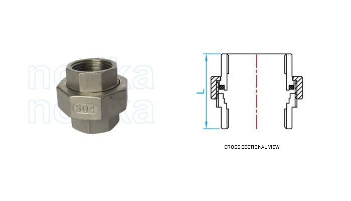 Stainless Steel 304 Threaded Union