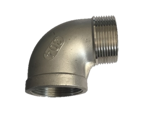 Stainless Steel 304 Threaded Straight Elbow MxF