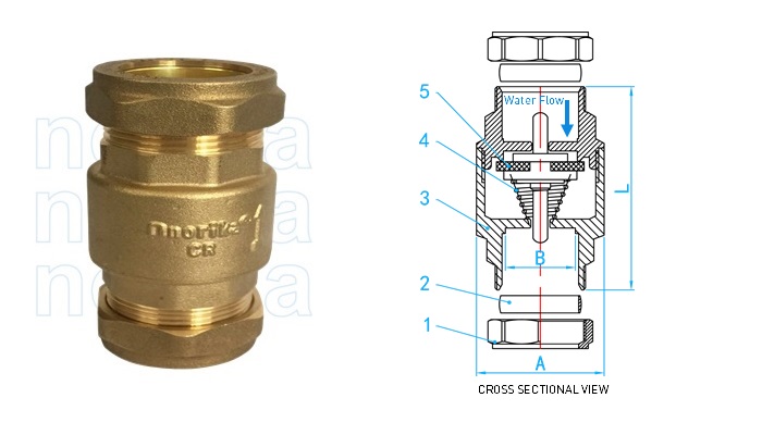 Brass Compression Spring Check Valve