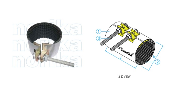 AISI304 Stainless Steel Half Repair Clamp