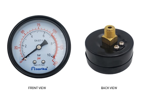 Dry Pressure Gauge (Back Mount Connection)