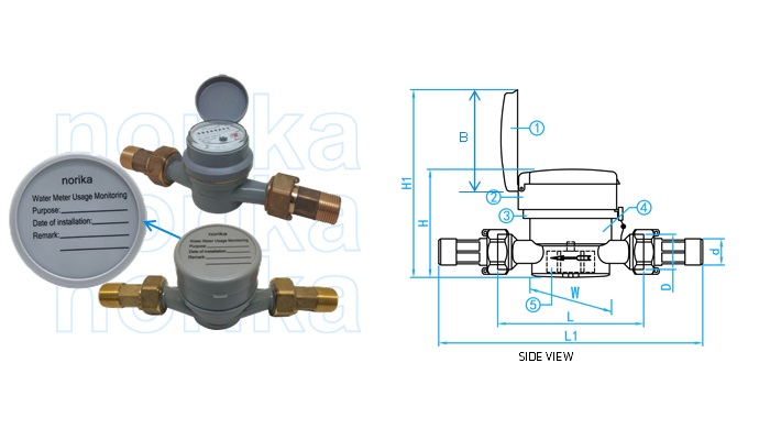 Single Jet Wet/Dry Dial Cold Water Meter