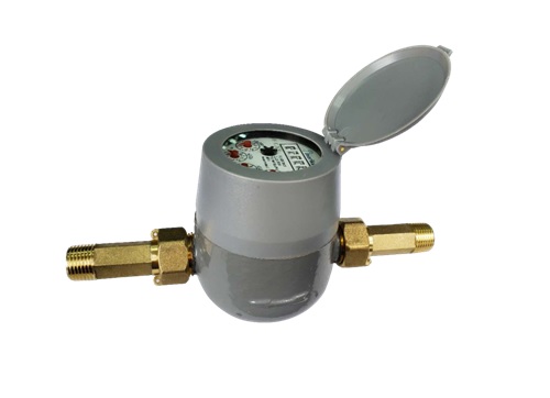 Single Jet Dry Dial Cold Water Meter Rotatable