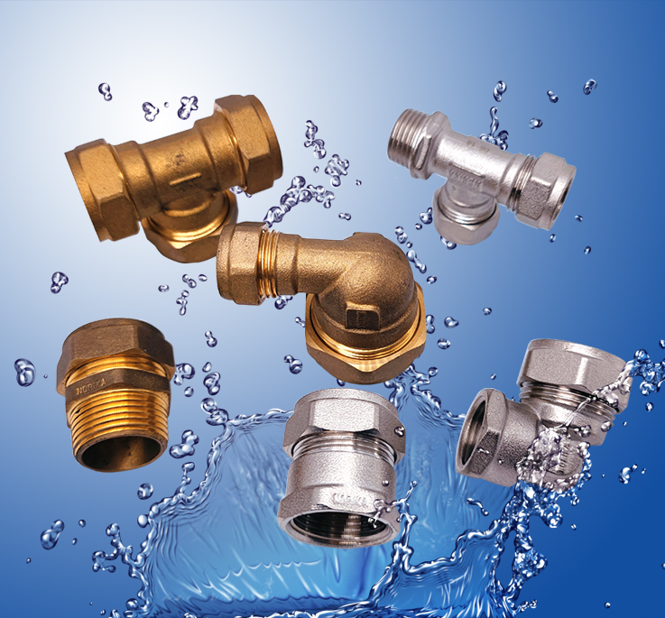 Brass & Nickel Plated Brass Compression Fittings
