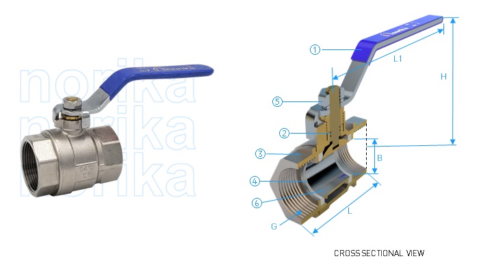 Handle Ball Valve - Brass CR Full Bore Ball Valve Chrome Plated / 2 Way Ball Valve