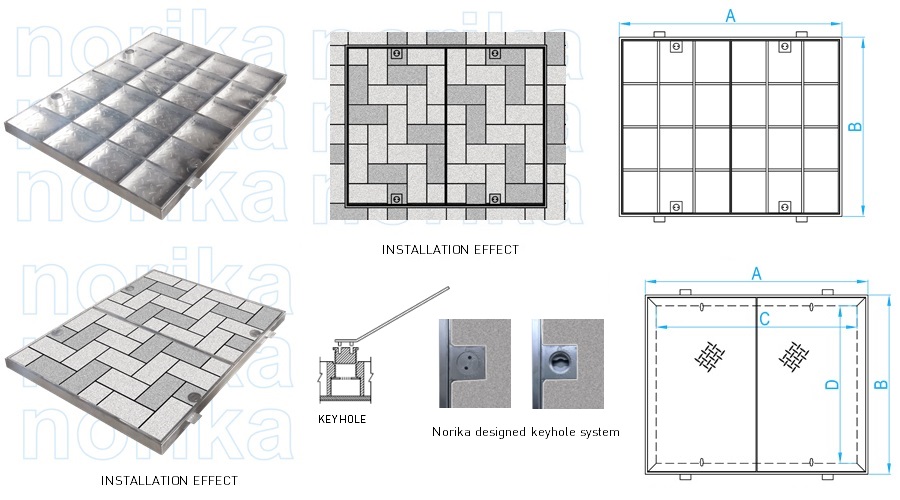 Stainless Steel AISI 304 Reversible Grease Trap Frame & Cover