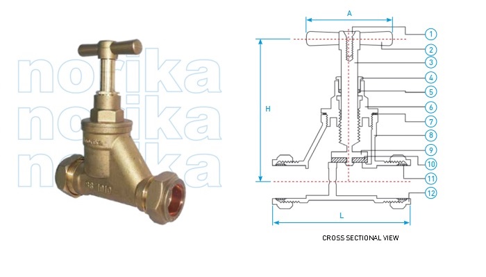 Brass CR Stopcock Compression End