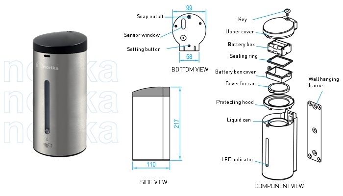 Stainless Steel Automatic Sensor Soap Dispenser