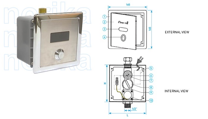 Urinal Conceal Auto Sensor Flushing System