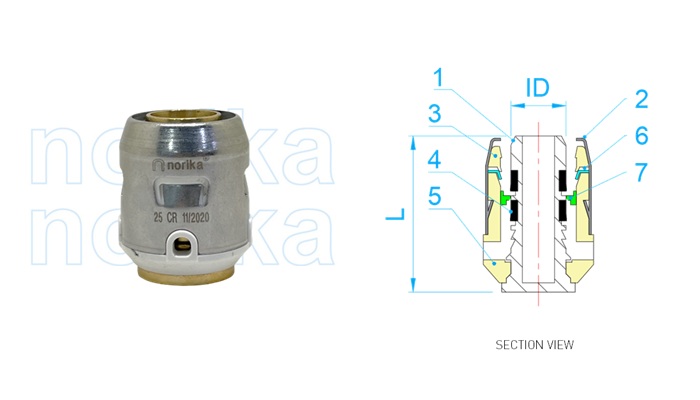 penutup hujung pex push-fit (jenis F6)