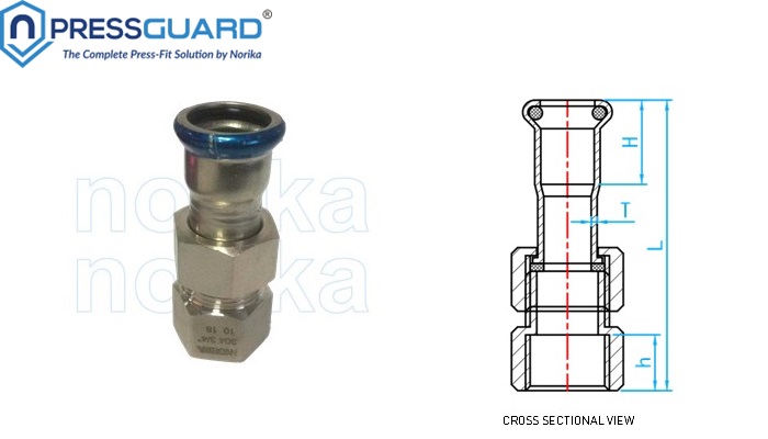 Stainless Steel 304 Press Fit Female Joint Connector