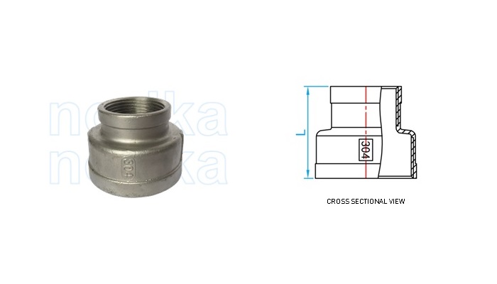 Stainless Steel 304 Threaded Reducing Socket