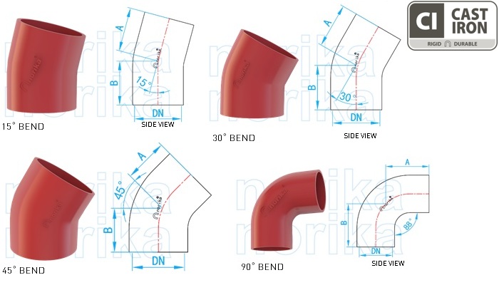 EPC - Fusion Bonded Epoxy Coated Hubless Bend ( 15°, 30°, 45° & 88°)